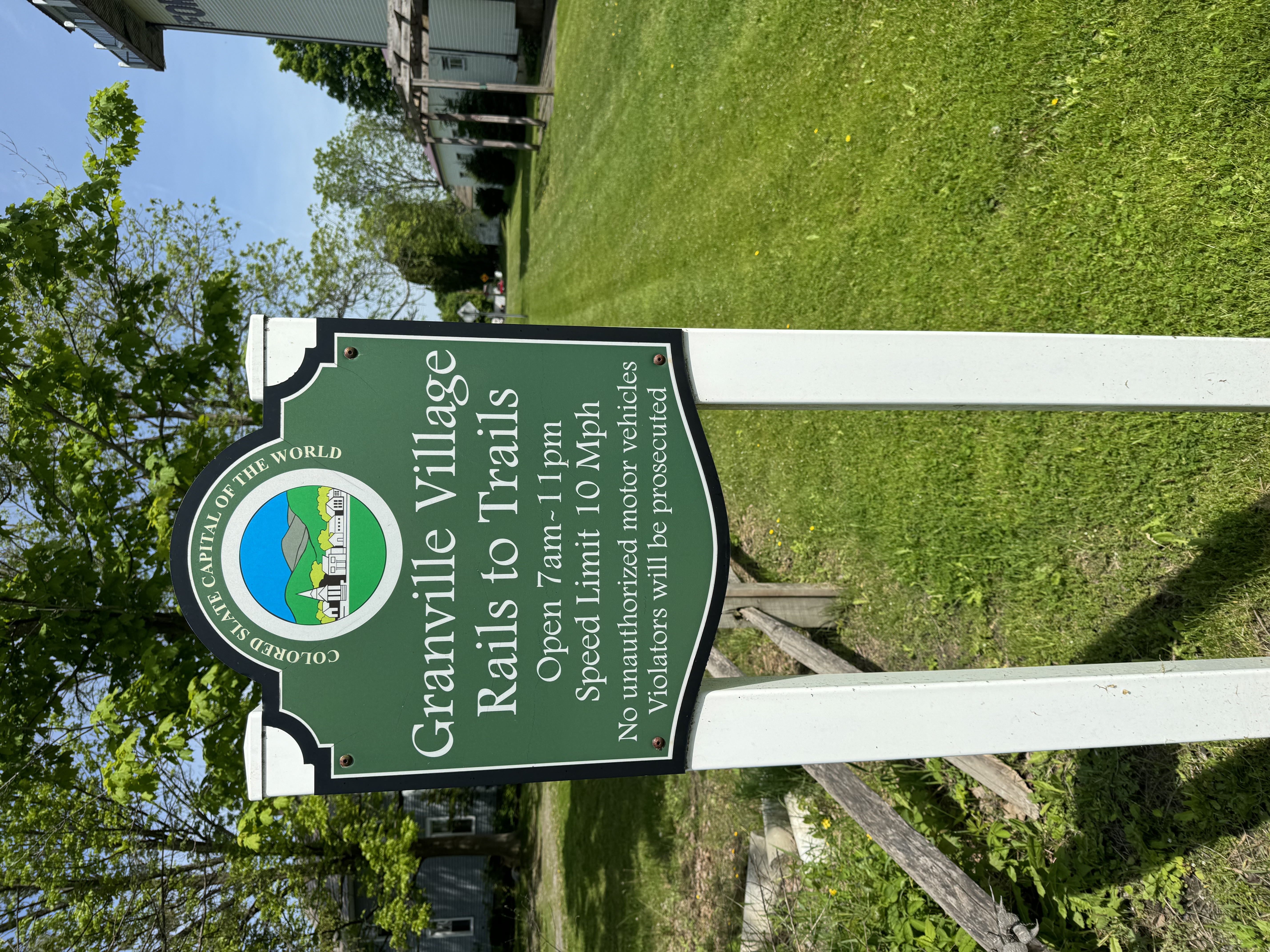 Granville Village Rail Trail Sign